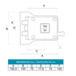 Cerradura 987 70mm Sobreponer