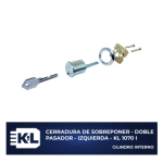 KL-1070-I CERR. DE SOBREPONER DOBLE PASADOR